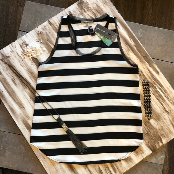 2[Basement Collection] Striped racer back tank. - Picture 1 of 4